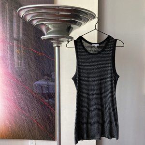 James Perse Long B&W Stripe Jersey Tank_2